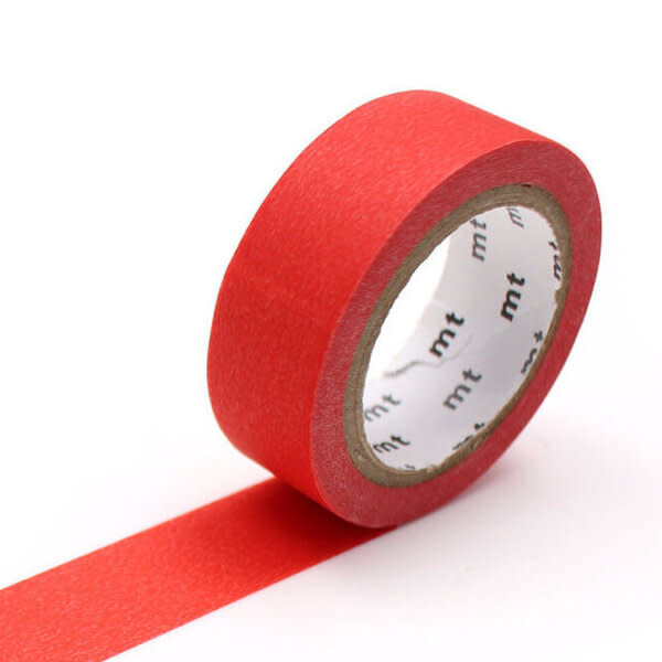 Washi Tape Single: Solid Matte Red