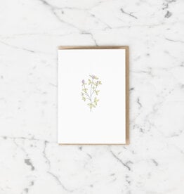 Red Clover Wildflower Letterpress Card