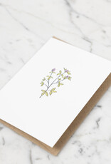 Green Bird Press Red Clover Wildflower Letterpress Card