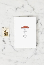 Fly Agaric Mushroom - Red and White Spotted - Letterpress Card