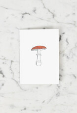 Fly Agaric Mushroom - Red and White Spotted - Letterpress Card