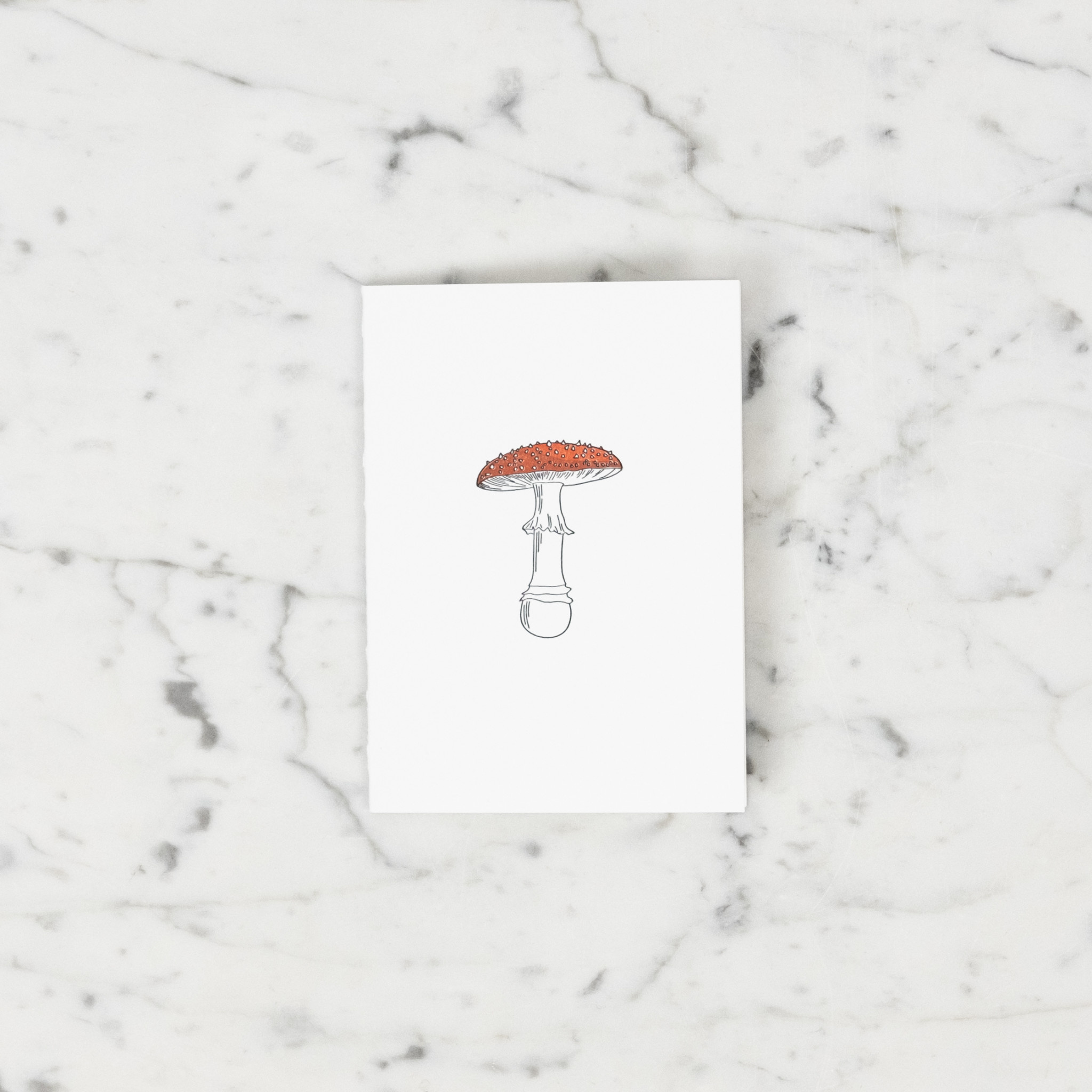 Fly Agaric Mushroom - Red and White Spotted - Letterpress Card