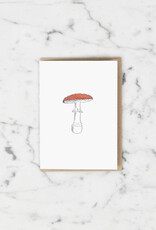 Fly Agaric Mushroom - Red and White Spotted - Letterpress Card