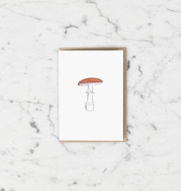 Fly Agaric Mushroom - Red and White Spotted - Letterpress Card