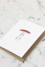 Fly Agaric Mushroom - Red and White Spotted - Letterpress Card