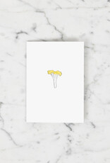 Green Bird Press Chanterelle Mushroom - Yellow Cap - Letterpress Card