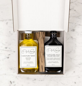 Christophe Pourny Christophe Pourny Wood Care Starter Kit - Furniture Tonic + Color Reviver + Cotton Polishing Cloths