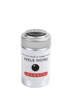 Herbin Fountain Pen Ink Cartridges - Tin of 6: Perle Noir (Black Pearl)