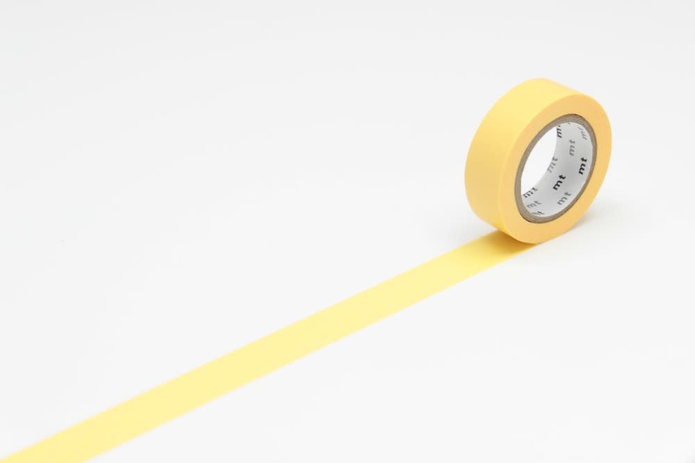 MT Masking Tape Washi Tape Single: Solid Tamago (Egg) Yellow