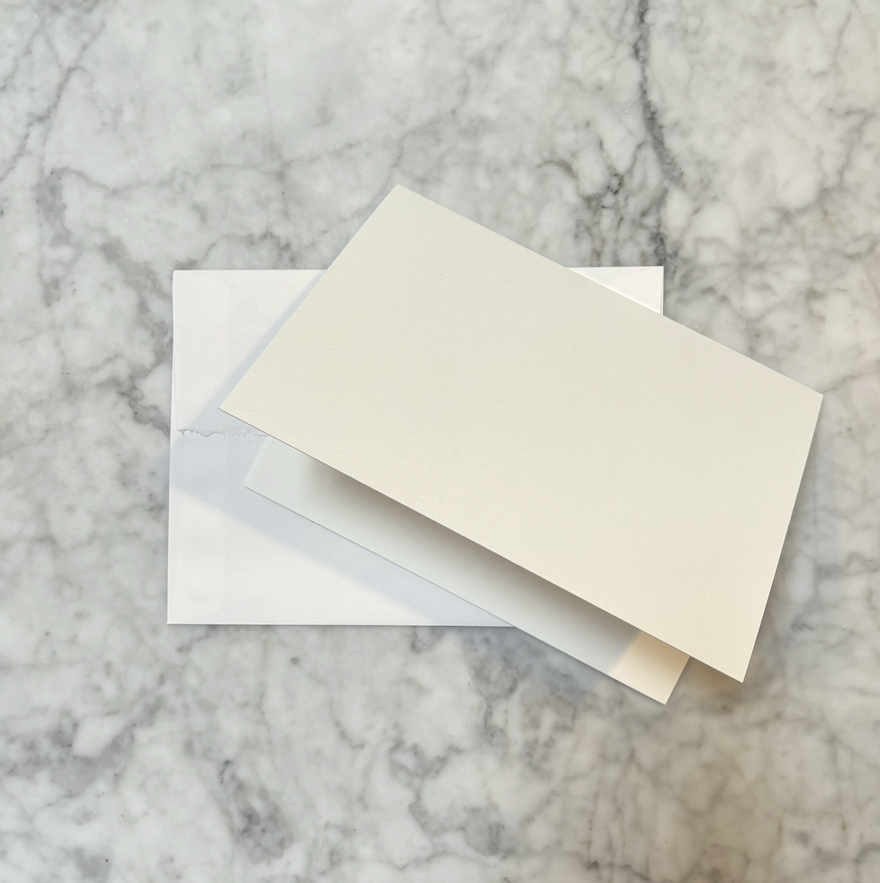 Single Blank Cold-Press Watercolor Card and Envelope- 5 x 7"