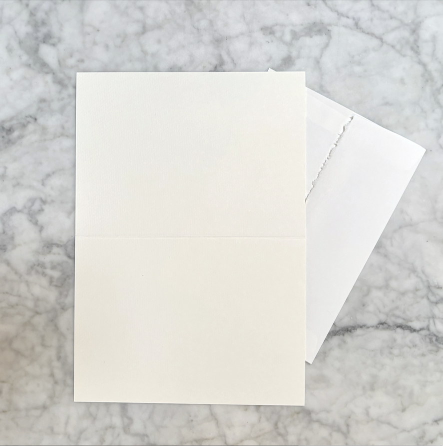 Single Blank Cold-Press Watercolor Card and Envelope- 5 x 7"