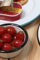 Enamel Little Round Ramekin Dish - Black + White - 2.2oz