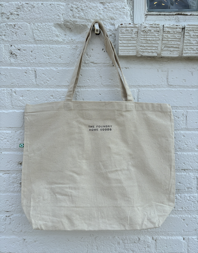 Foundry Recycled Heavy Cotton Canvas Tote Bag- Wide 15x20"