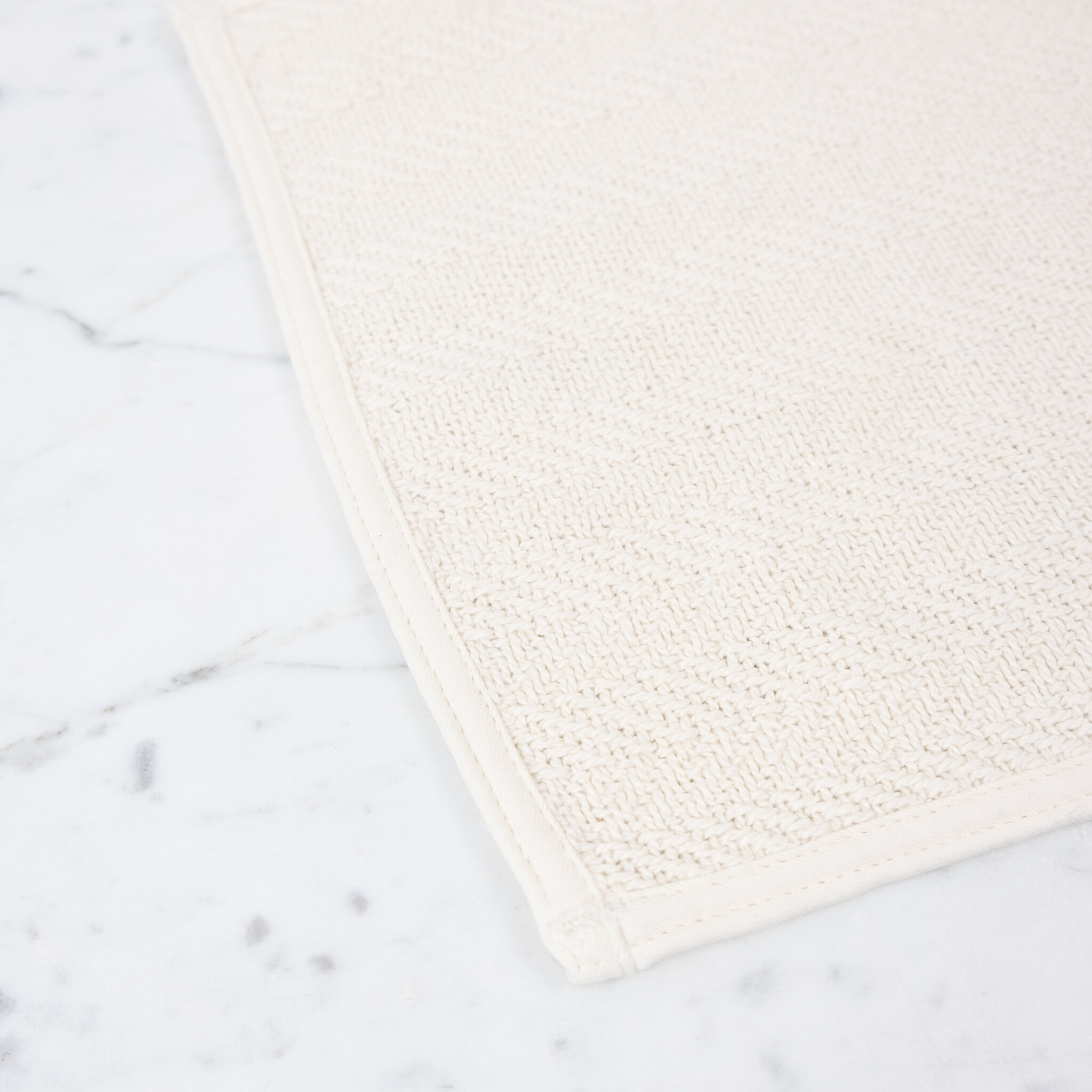 Herringbone Cotton Bath Towel - Large - Cream
