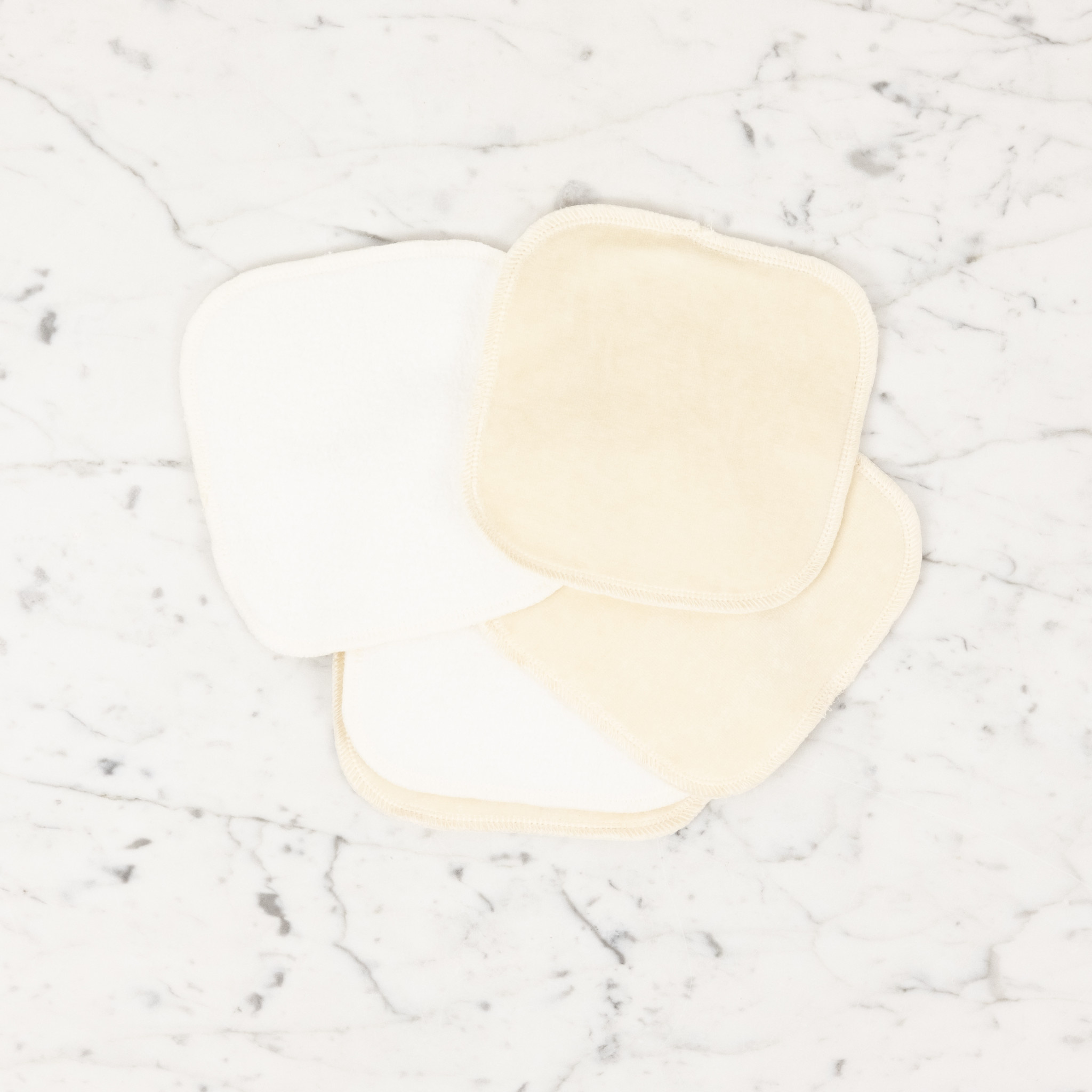 Natural Unbleached Organic Cotton and Bamboo Reusable Cloths