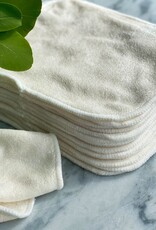 Natural Unbleached Organic Cotton and Bamboo Reusable Cloths