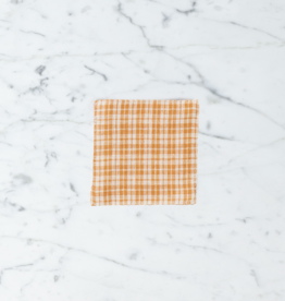 Lithuanian Linen Coaster - Chalotte Yellow Check