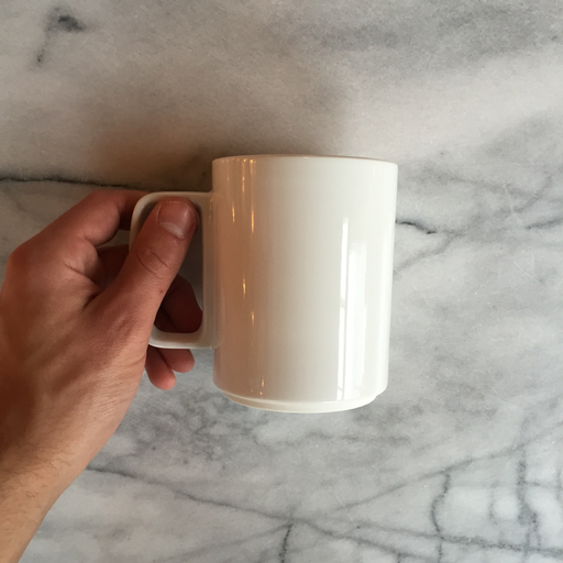Hasami Hasami Porcelain Mug White - 3.3/8" x 4.1/8" Large HPW021