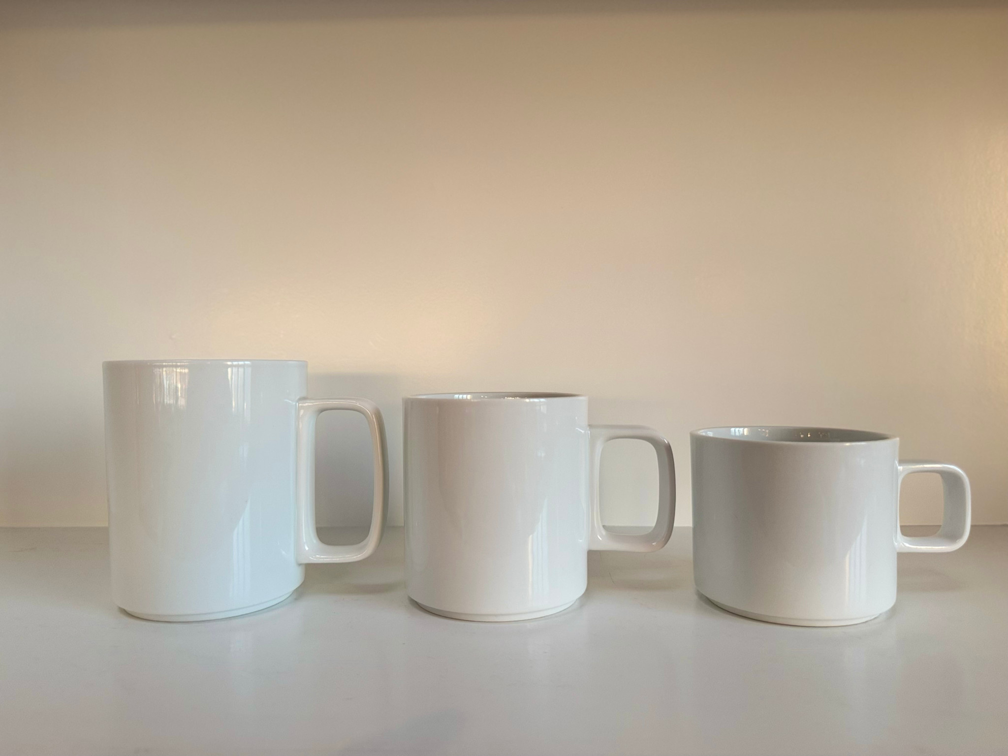 Hasami Hasami Porcelain Mug - White - 3.3/8" x 3.1/2" Medium HPW020