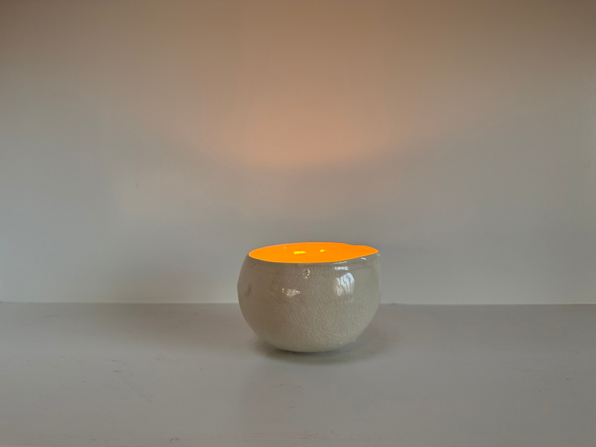 Moon Shot Ceramics Fruit Cast Porcelain Moon Bowl  -4" Small (Navel Orange)