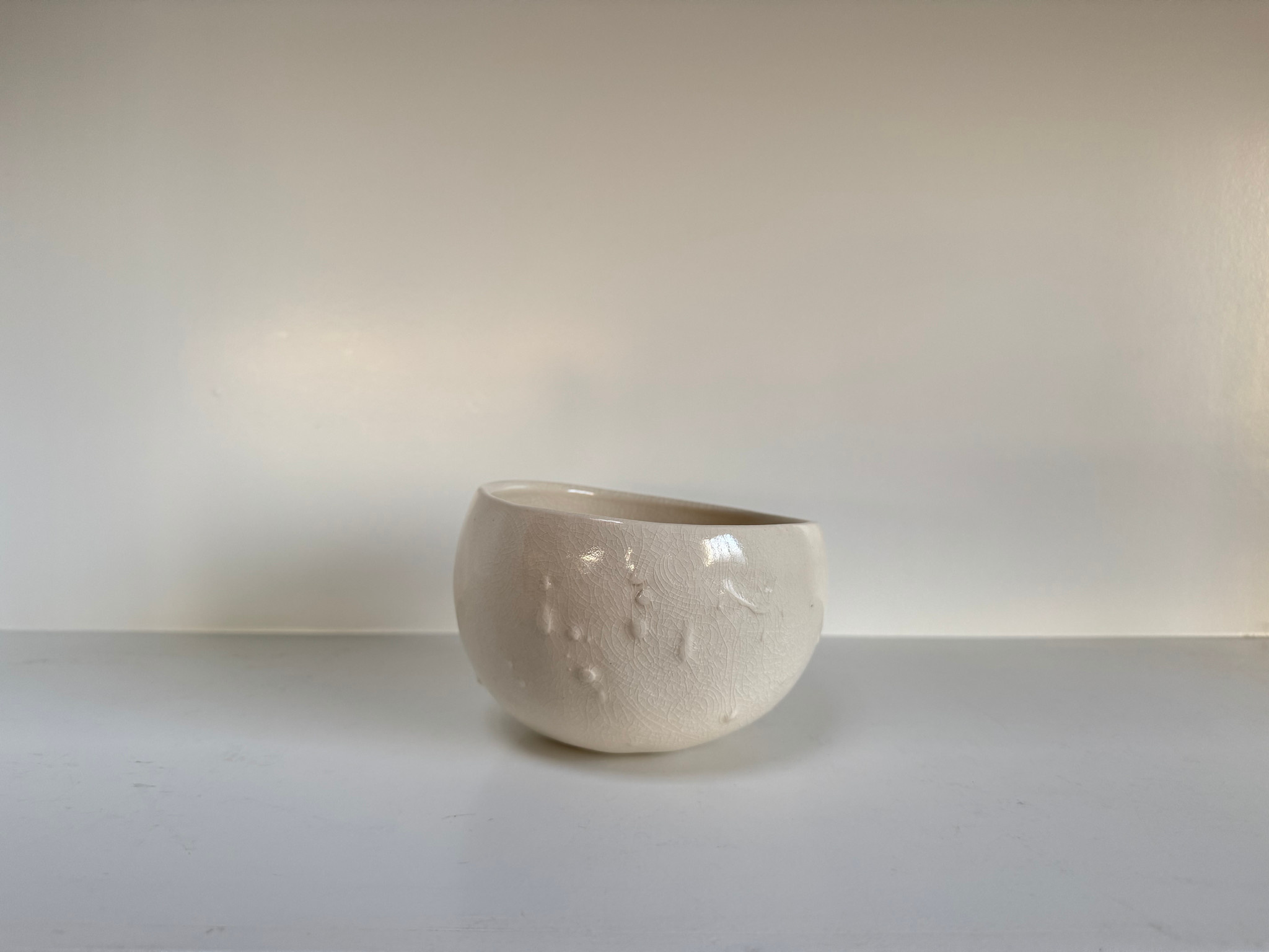 Moon Shot Ceramics Fruit Cast Porcelain Moon Bowl  -4" Small (Navel Orange)