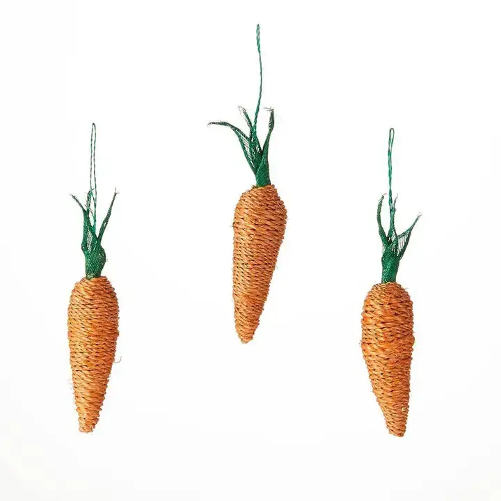 Abaca Carrot Ornament - Single