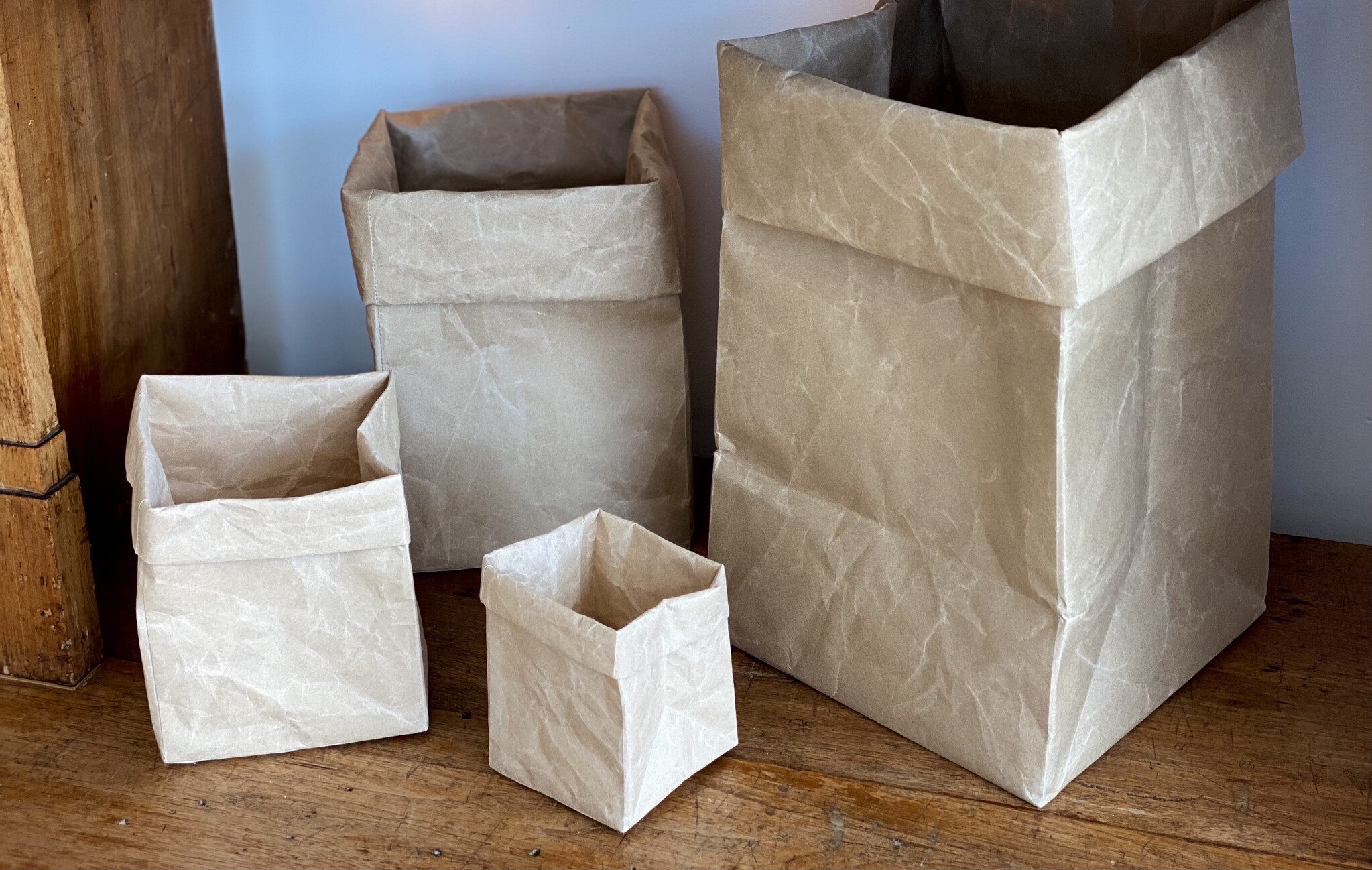 Japanese Stitched Brown Paper Bag - Medium - 9 x 9 x 20"