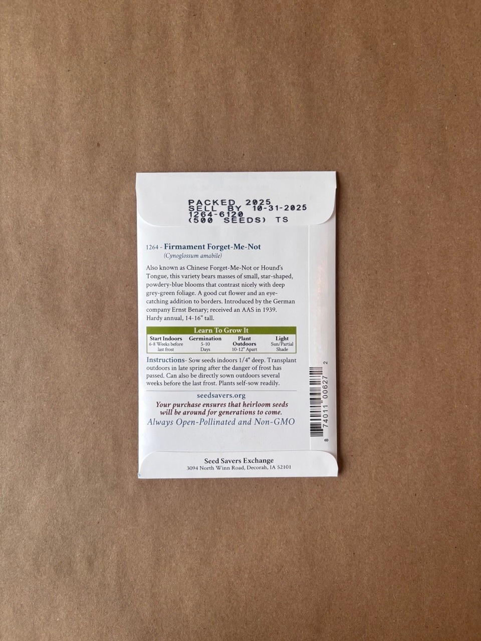 Seed Savers Exchange Seed Savers - Flower, Firmament- Pack of 100 Seeds