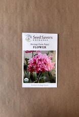 Seed Savers Exchange Seed Savers - Flower, Heritage Farm Poppy (organic)- Pack of 100 Seeds