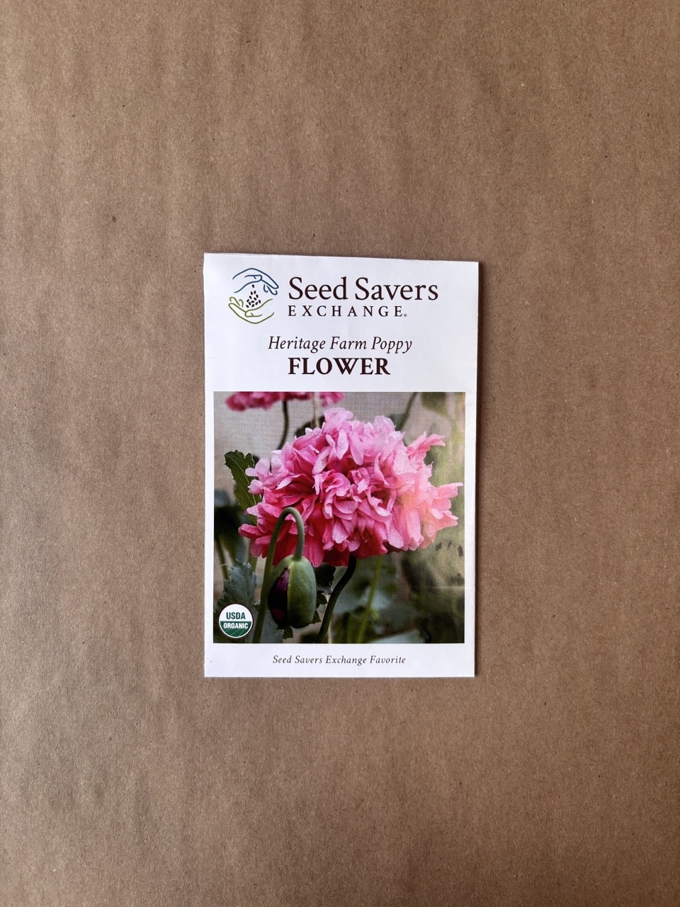 Seed Savers Exchange Seed Savers - Flower, Heritage Farm Poppy (organic)- Pack of 100 Seeds