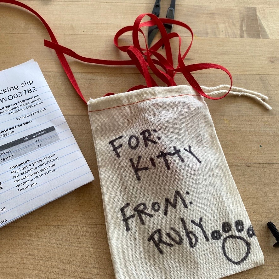 The Foundry Home Goods Foundry Muslin Drawstring Bag