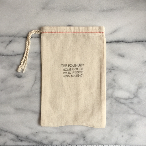 The Foundry Home Goods Foundry Muslin Drawstring Bag