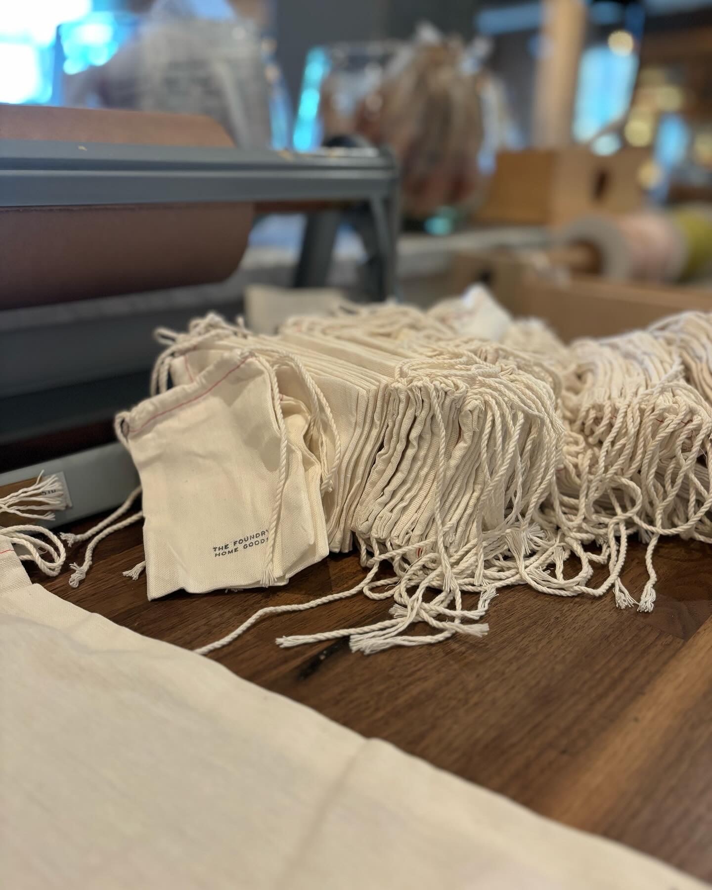 The Foundry Home Goods Foundry Muslin Drawstring Bag
