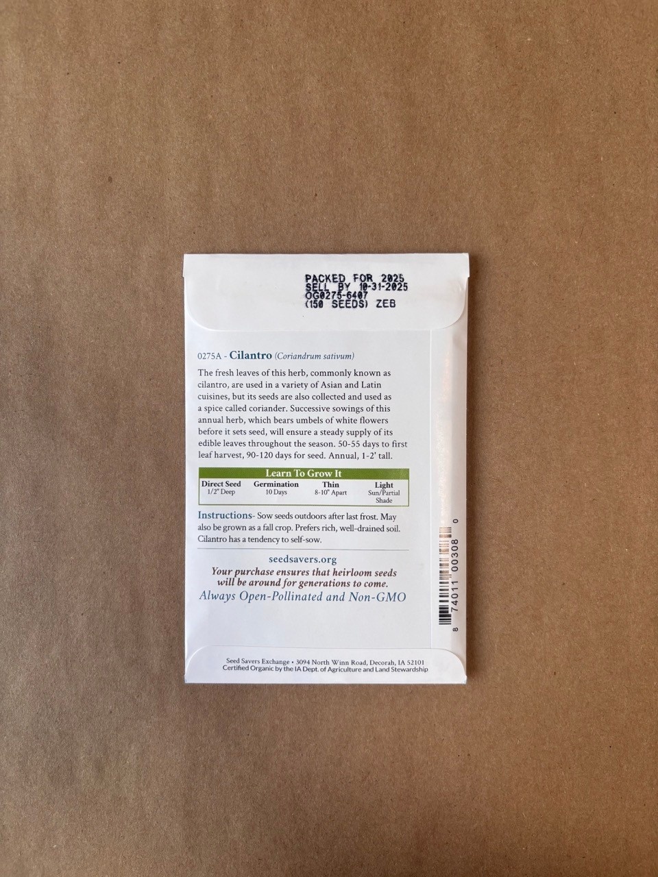 Seed Savers Exchange Seed Savers - Herb, Dill Bouquet (organic)- Pack of 150 Seeds