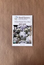 Seed Savers Exchange Seedsavers Seed Pack - Squash, Patisson Panache Vert et Blanc (organic) - Pack Of 20