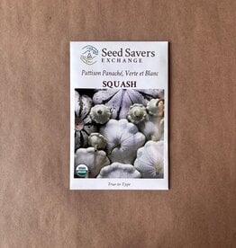 Seed Savers Exchange Seedsavers Seed Pack - Squash, Patisson Panache Vert et Blanc (organic) - Pack Of 20