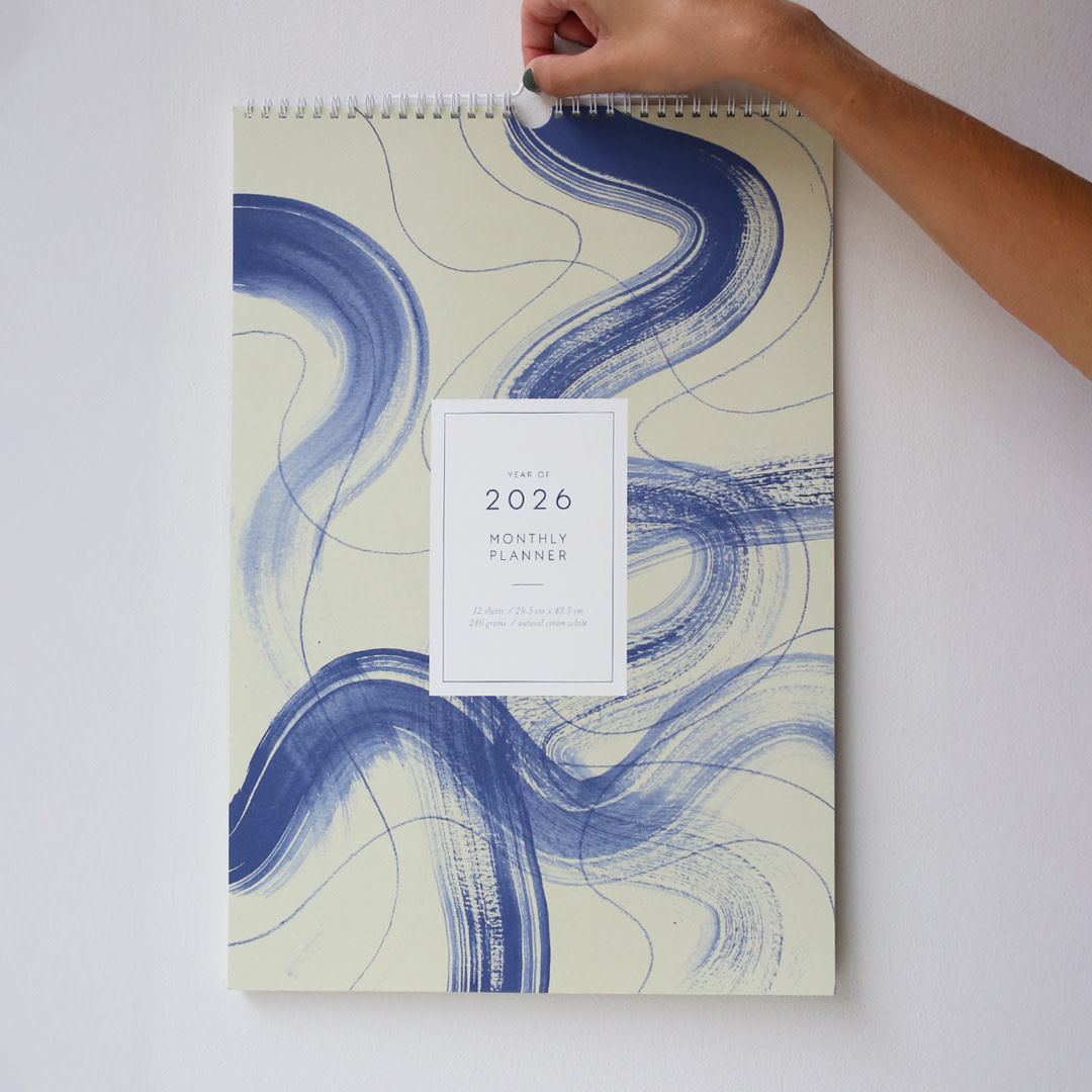 Simple Danish 2026 Wall Calendar Planner - 11" x 17"