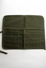 Stemcell Science Shop Olive Green Cotton Canvas Tool Roll - 15.75" x 13"