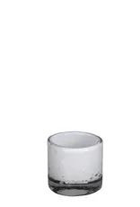Recycled Glass Vase or Votive Holder - Bubbly White - 3.5"