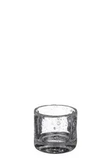 Recycled Glass Vase or Votive Holder - Bubbly Clear - 3.5"