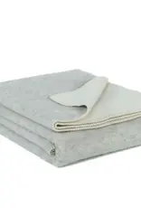 Wool Blanket - Harp Seal Grey and Natural White 78x55