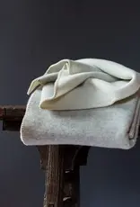 Wool Blanket - Harp Seal Grey and Natural White 78x55