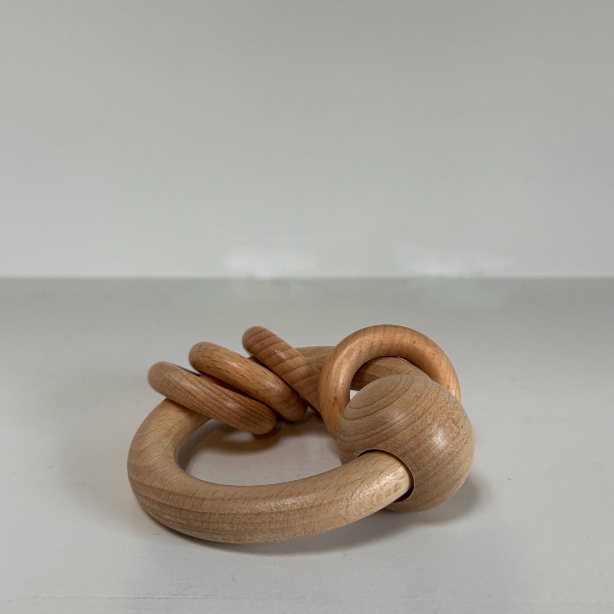 Goki America German Natural Wooden Rattle Ring Baby Toy