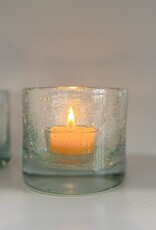 Recycled Glass Vase or Votive Holder - Bubbly Clear - 3.5"