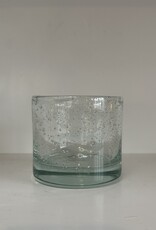 Recycled Glass Vase or Votive Holder - Bubbly Clear - 3.5"