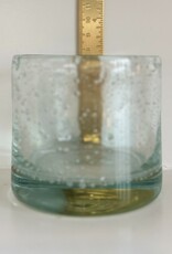 Recycled Glass Vase or Votive Holder - Bubbly Clear - 3.5"