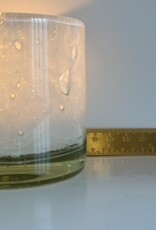 Recycled Glass Vase or Votive Holder - Bubbly White - 3.5"