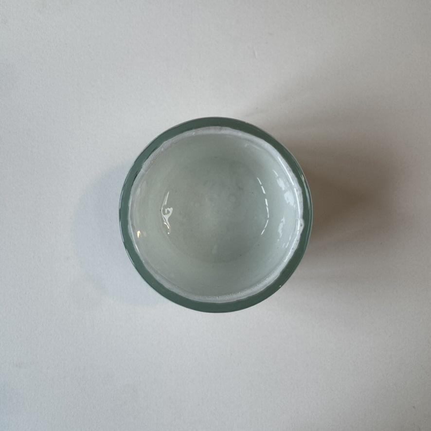 Recycled Glass Vase or Votive Holder - Bubbly White - 3.5"