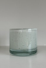 Recycled Glass Vase or Votive Holder - Bubbly White - 3.5"