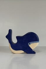 Holztiger Bright Blue Wooden Whale